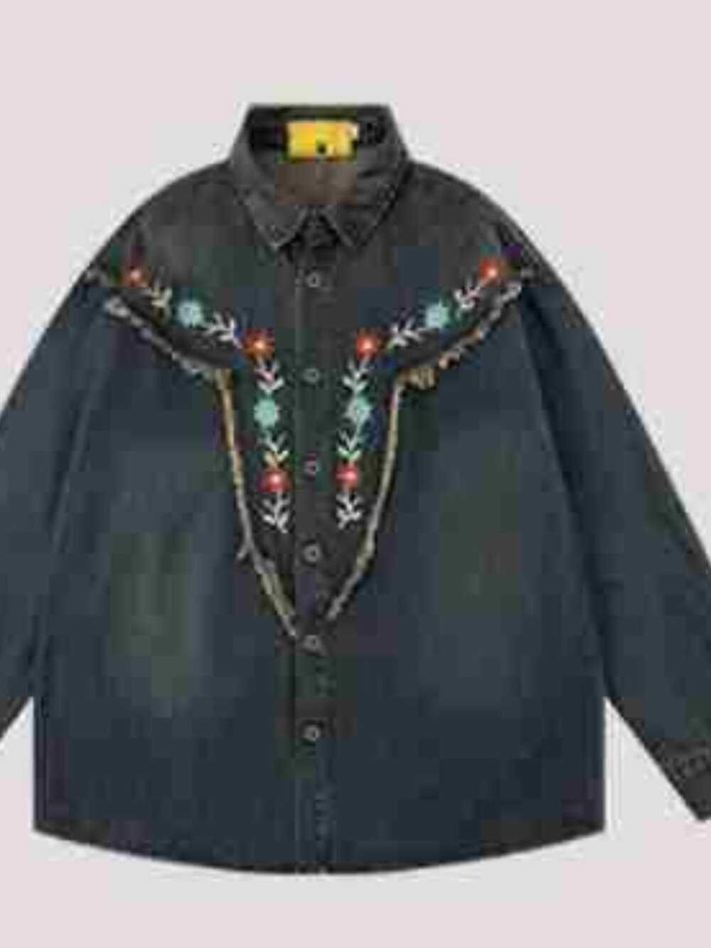 Western Embroidered Denim Shirt